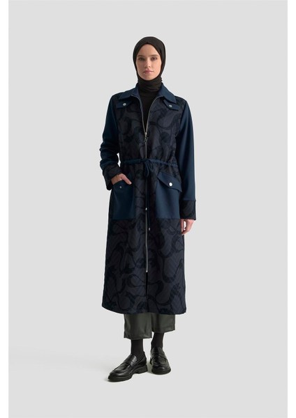 Desenli Mixli Örme Giyçık 25KD1601 Lacivert