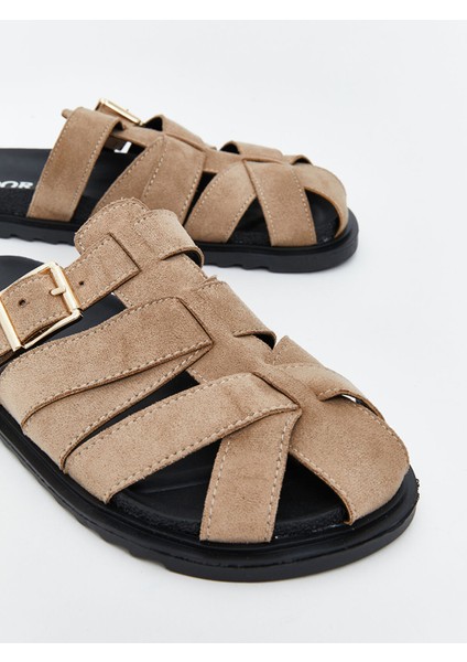 Yeni Sezon Süet Görünümlü Kadın Terlik modelleri