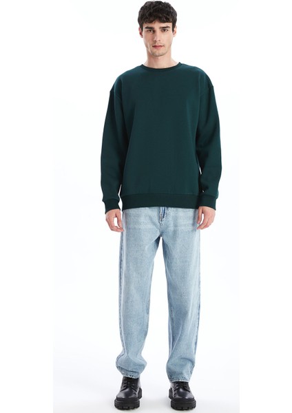 Yeni Sezon Bisiklet Yaka Uzun Kollu Erkek Kalın Sweatshirt fiyatları