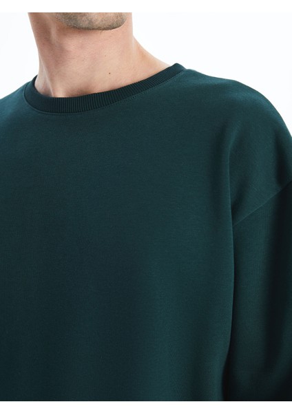 Yeni Sezon Bisiklet Yaka Uzun Kollu Erkek Kalın Sweatshirt modelleri