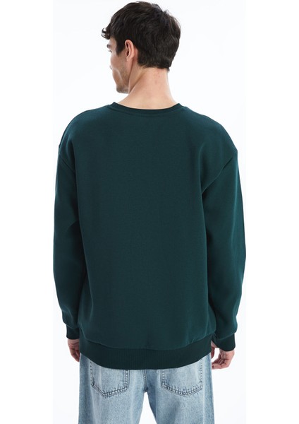 Yeni Sezon Bisiklet Yaka Uzun Kollu Erkek Kalın Sweatshirt fırsatları