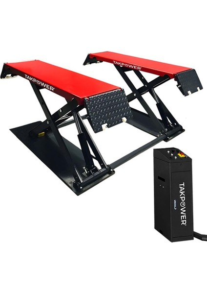 3.5 Ton Makaslı Hidrolik Araç Kaldırma Lifti 1 Metre