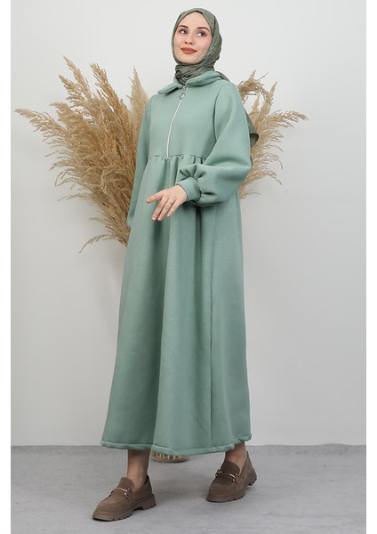 Ilayda Fermuarlı Elbise Mint modelleri
