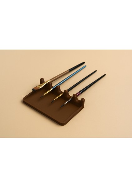 Damlama Tepsili Modern Fırça Tutucu - Ressam, Nail Art & Hobi Kullanımına Uygun