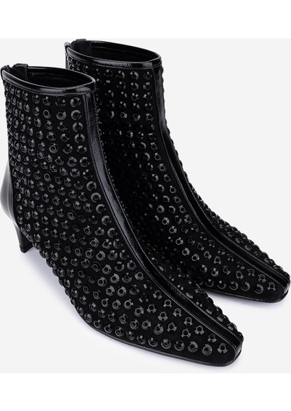 Kadın Hakiki Deri Siyah Topuklu Bot 35 2965 Bn Bot SK25-26 Sıyah fiyatları
