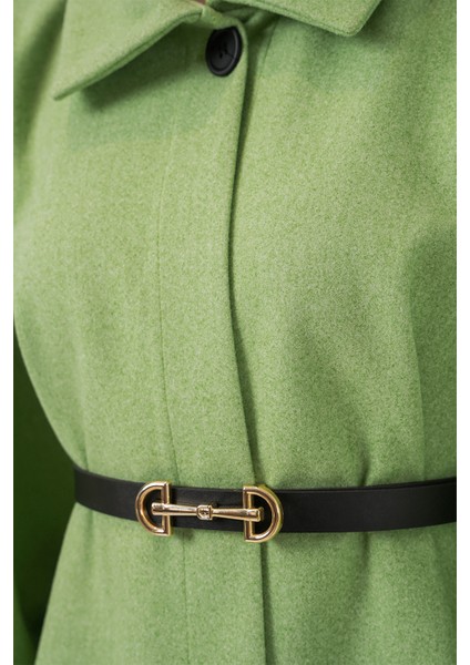 Kadın Kemerli Kaşe Panço 9170 - E.yeşil indirimleri