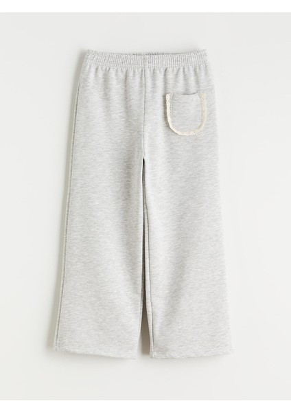 Yeni Sezon Beli Lastikli Basic Kız Çocuk Eşofman Altı