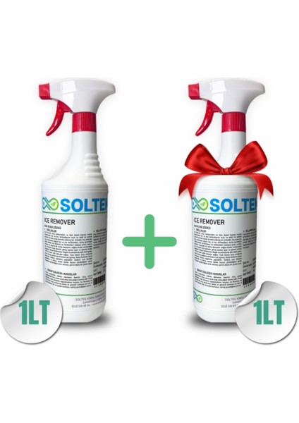 2 Adet - Araç Kar ve Buz Çözücü Sprey 1 Lt - Ice Remover