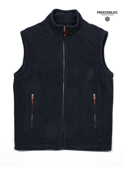 Erkek Gilet Rahat Kesim Kalın Polar Fleece Spor Yelek