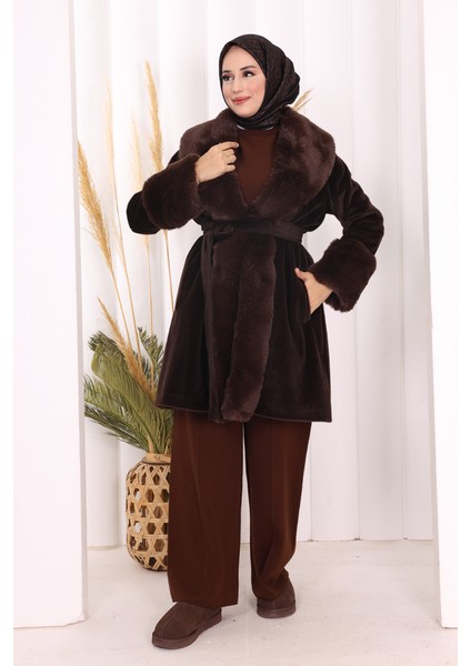 Kürklü Kaban 70062 Kahverengi