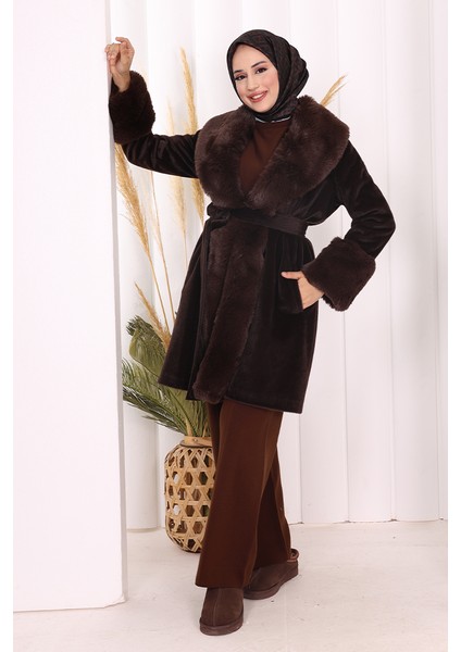 Kürklü Kaban 70062 Kahverengi fiyatları