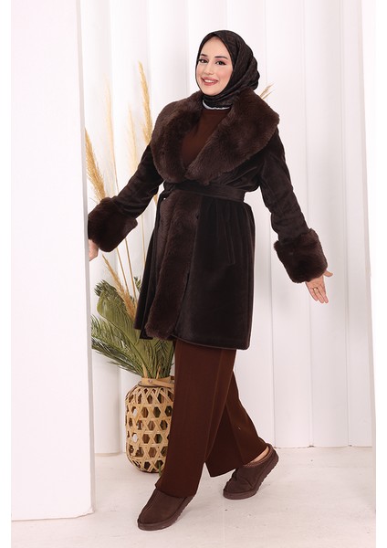 Kürklü Kaban 70062 Kahverengi modelleri