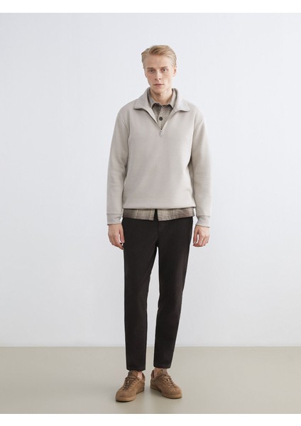 Yeni Sezon Fermuarlı Dik Yaka Erkek Kalın Sweatshirt fiyatları
