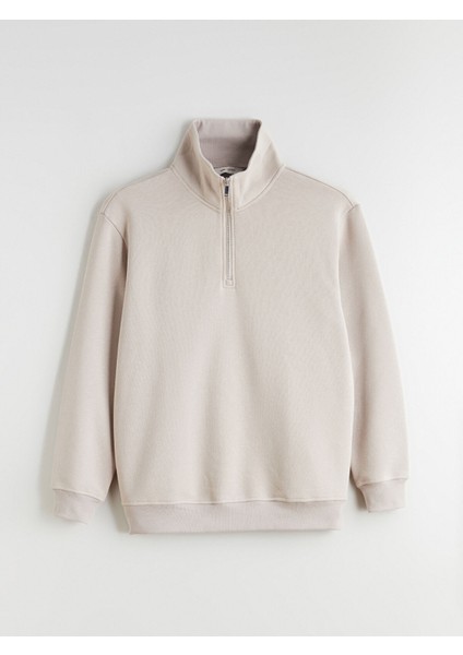 Yeni Sezon Fermuarlı Dik Yaka Erkek Kalın Sweatshirt indirimleri