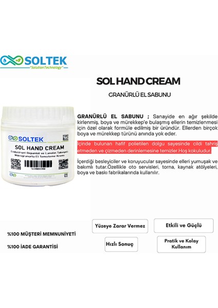 Granürlü Işçi El Sabunu - Sol Hand Cream Power modelleri