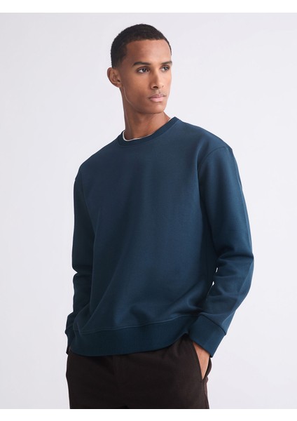 Yeni Sezon Bisiklet Yaka Erkek Kalın Sweatshirt