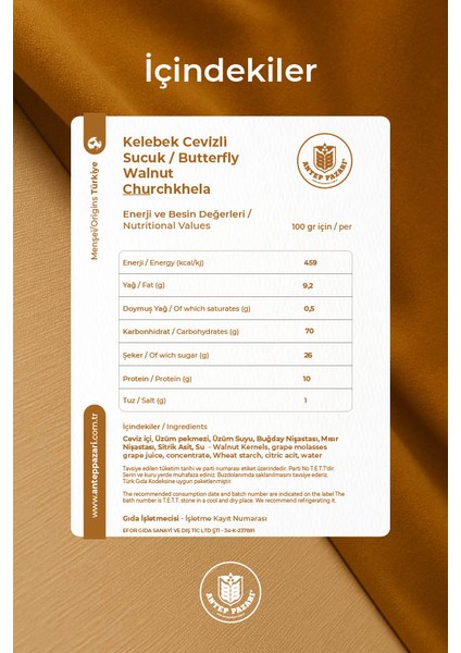 Cevizli Kelebek Sucuk - 250 gr fırsatları