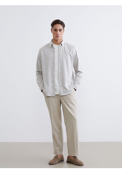 Yeni Sezon Çizgili Uzun Kollu Erkek Gömlek fiyatları