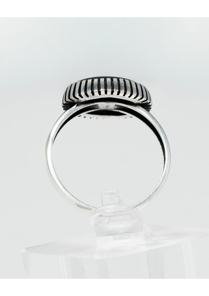 Siyah Oniks Taşlı 925 Ayar Gümüş Kadın Yüzük – Modern ve Minimal Zarafet indirimleri
