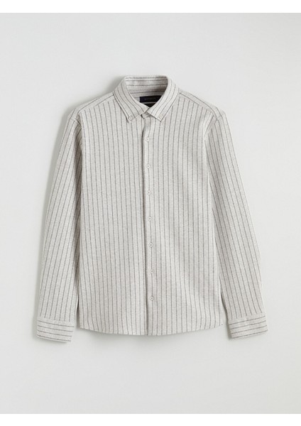 Yeni Sezon Çizgili Uzun Kollu Erkek Gömlek indirimleri
