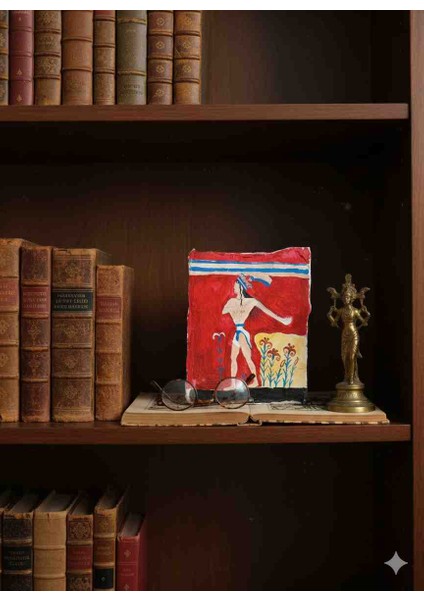 Antik Girit Zambaklı Prens Fresk Replika – Gaz Beton Üzeri Akrilik Duvar Dekoru fiyatları