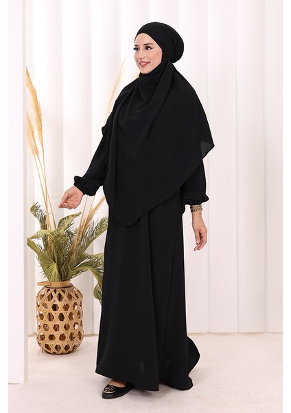Sufleli Elbise Takım 6044 Siyah fırsatları