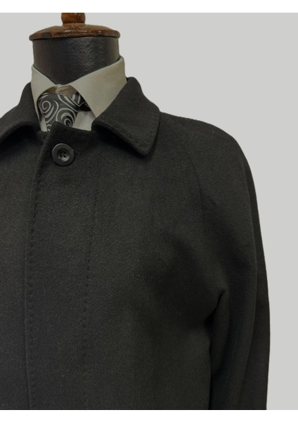 Siyah Klasik Erkek Kaban Uzun fırsatları