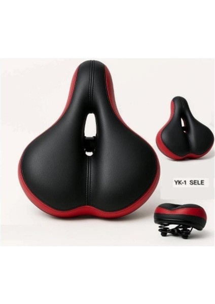 Bisiklet Yaylı Sele Kırmızı Reflektörlü Yumuşak fırsatları