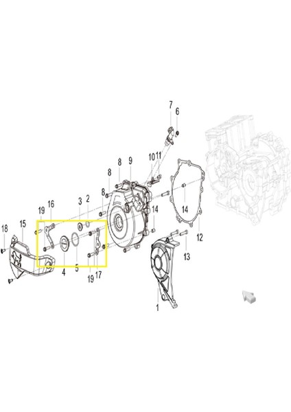502-C Motor Kapak Muhafa Bağlama Demir Sol