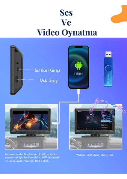 10.1 Inç 4 Kameralı Döngüsel Kayıtlı,dokunmatik ve Tuşlu Araç Kamera Monitör Seti fırsatları