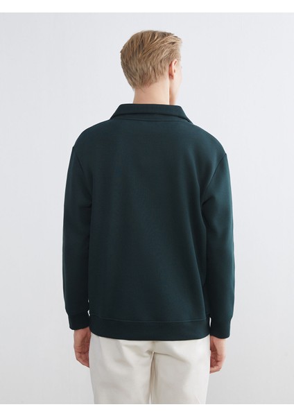 Yeni Sezon Fermuarlı Dik Yaka Erkek Kalın Sweatshirt fırsatları