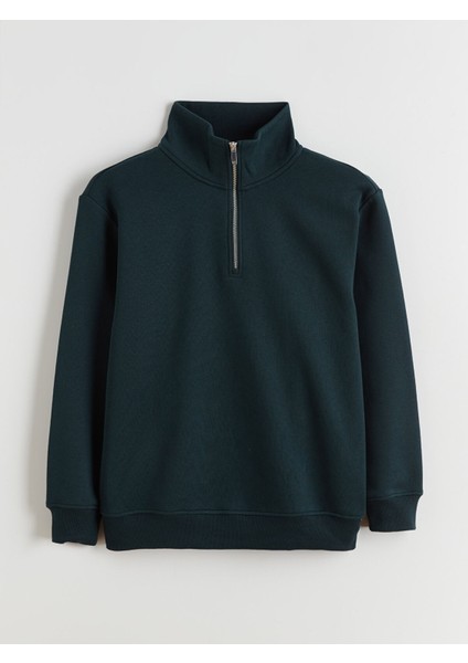 Yeni Sezon Fermuarlı Dik Yaka Erkek Kalın Sweatshirt indirimleri