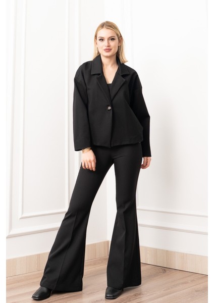 Lucent Tek Düğme Yan Cepli Ceket 8625