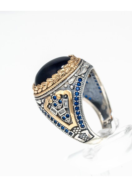 Safir Taşlı 925 Ayar Gümüş Erkek Yüzük – Ihtişam ve Asaletin Simgesi modelleri