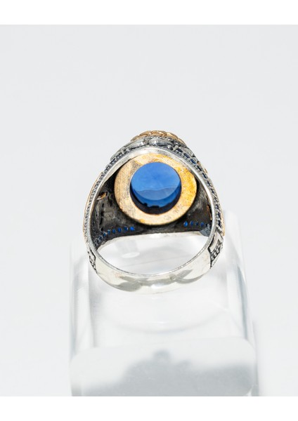 Safir Taşlı 925 Ayar Gümüş Erkek Yüzük – Ihtişam ve Asaletin Simgesi indirimleri