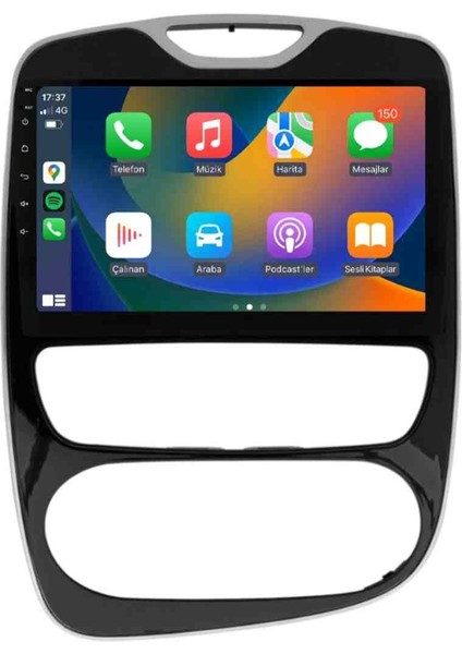 Renault Clio 4 (2012-2015) Uyumlu 10inç 4gb Ram 64GB Hafıza QLED Ekran Multimedya Android Teyp