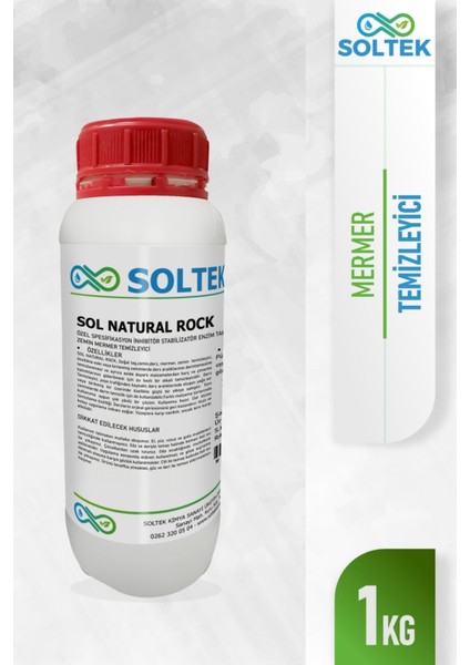 Ultra Etkili ve Güçlü Doğal Taş Derz Banyo Fayans Zemin Mermer Temizleyici - Sol Naturel Rock 1 kg