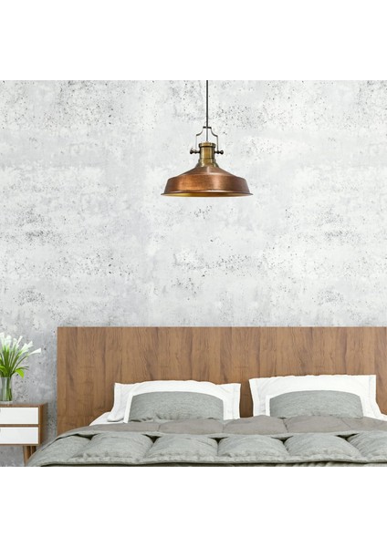 Bakır Asaletli Eskitme Başlık Retro Sarkıt Lamba Restoran Salon Aydınlatma modelleri
