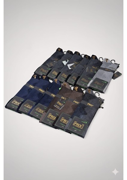 ; Erkek Bamboo Çorap ; 41-44; Asorti 12'li Kutu