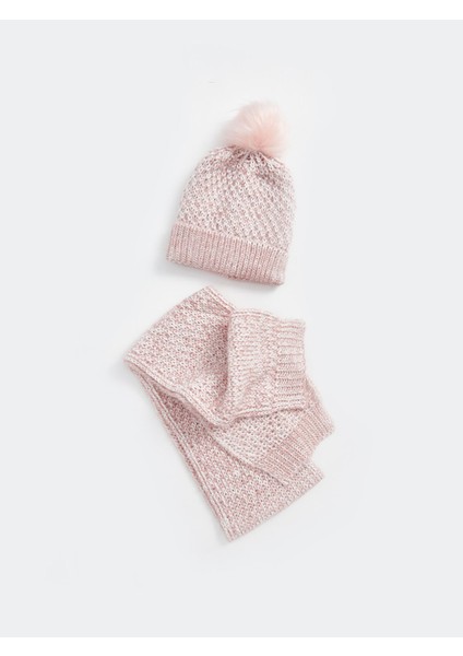 Yeni Sezon Ponpon Detaylı Kız Çocuk Atkı ve Bere