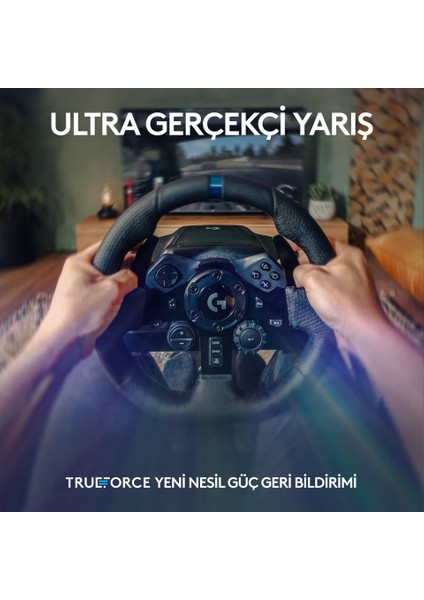 Logitech G G923 Ps5, Ps4 ve Pc ile Uyumlu Yarış Direksiyonu ve Pedalları - Siyah fiyatları