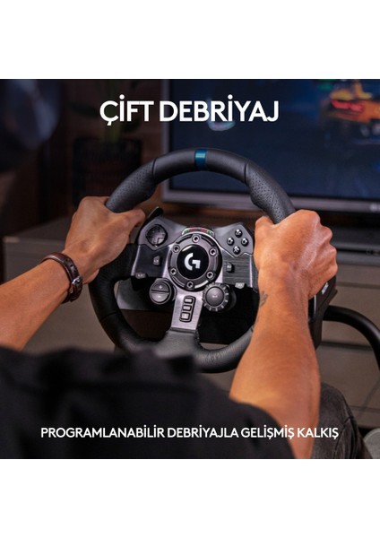 Logitech G G923 Ps5, Ps4 ve Pc ile Uyumlu Yarış Direksiyonu ve Pedalları - Siyah fırsatları