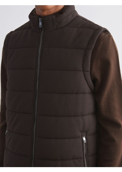 Yeni Sezon Slim Fit Dik Yaka Erkek Şişme Yelek modelleri