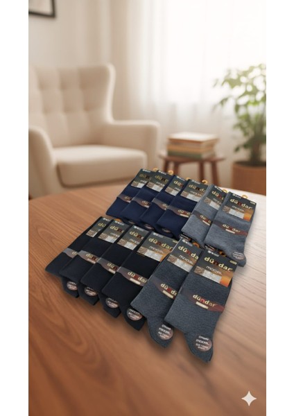 Modal Erkek 4 Mevsim Çorap; 40-44 ; Asorti 12'li Kutu