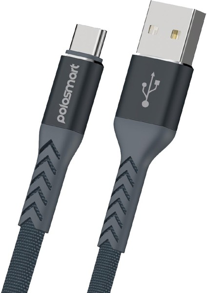 PSM116 Type-C Şarj ve Data Kablosu 1.2 Metre Gri