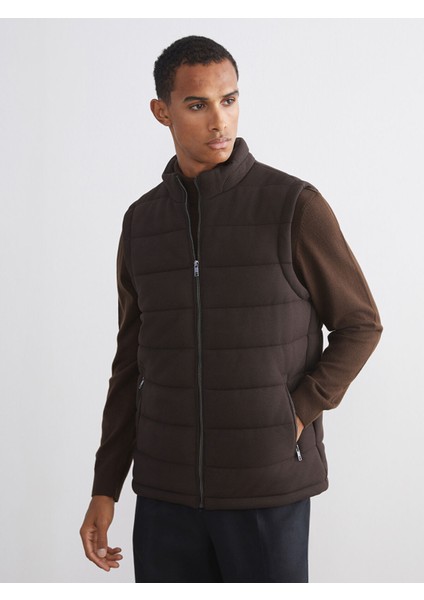 Yeni Sezon Slim Fit Dik Yaka Erkek Şişme Yelek