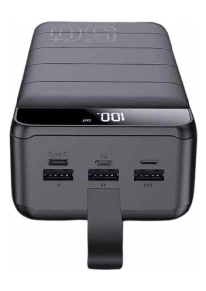 Powerbank Çoklu Şarj Girişi 50.000 Mah Taşınabilir Dijital Göstergeli