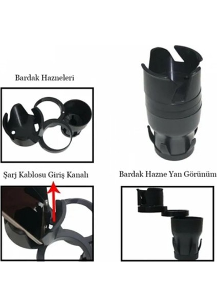 Splender Ayarlanabilir Çoklu Fonksiyonel Bardak Tutacağı fiyatları