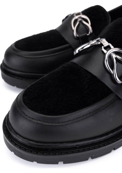 Kadın Deri & Tekstil Siyah Loafer Ayakkabı 817 9876 Bn Ayk SK25-26 Syh Dr/tay Prlk Dr fırsatları