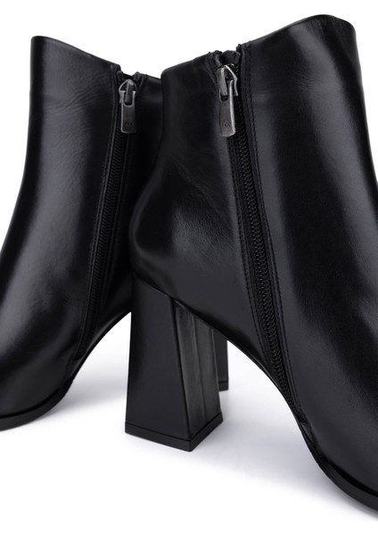 Kadın Hakiki Deri Siyah Topuklu Bot 492 50559 Bn Bot SK25-26 Sıyah Derı fırsatları